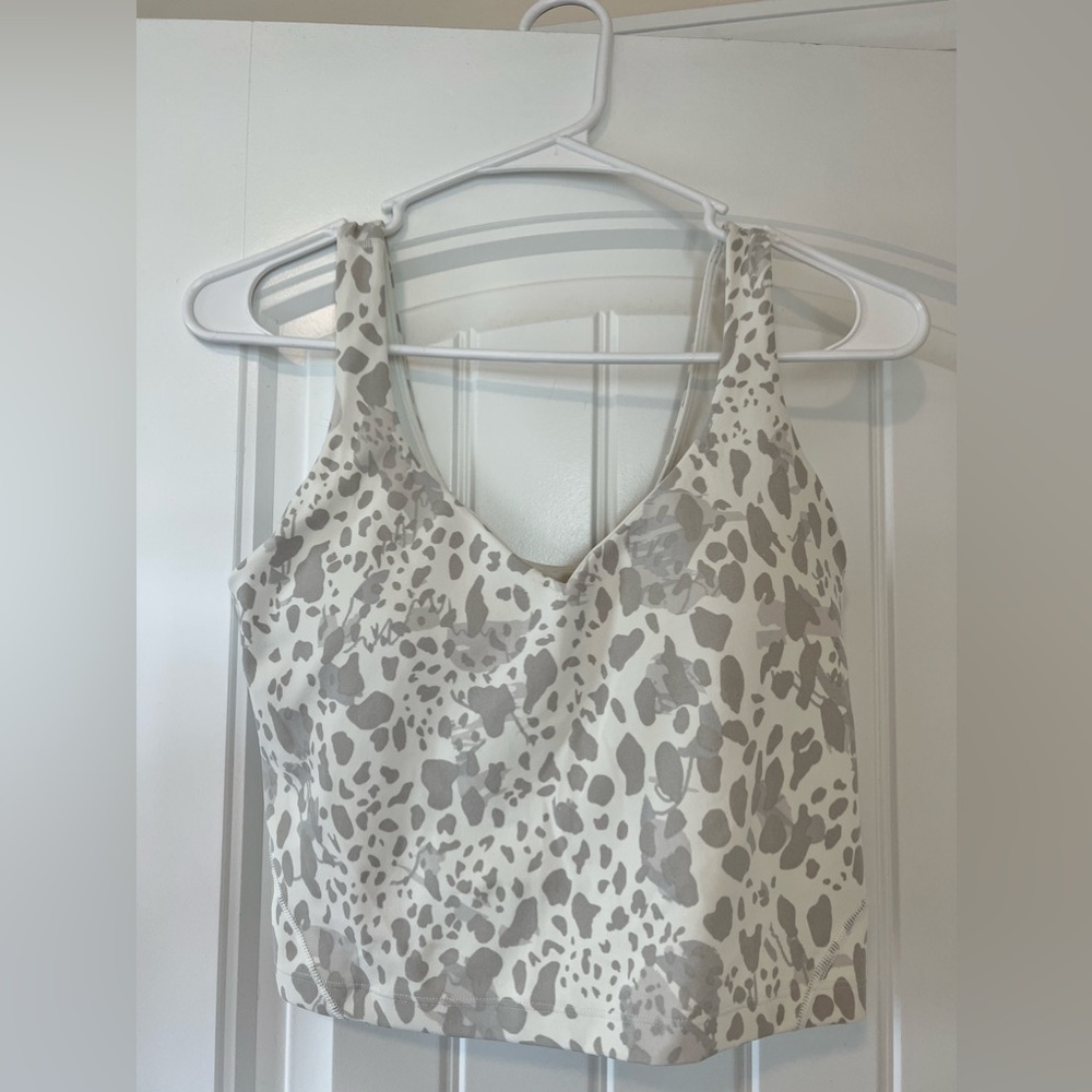 Lululemon Athletica Gray and White Tank Top